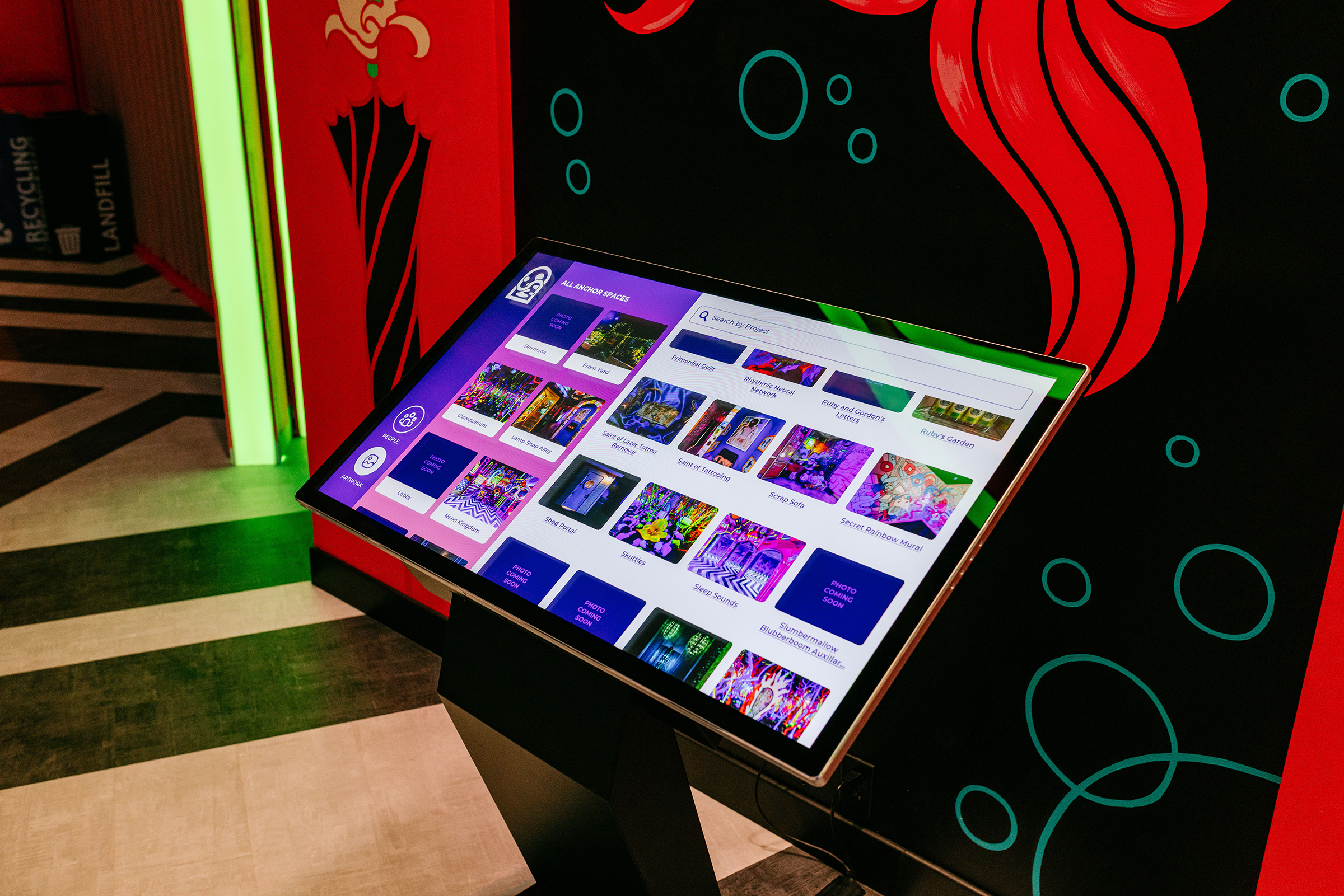 Meow Wolf Credits Kiosk